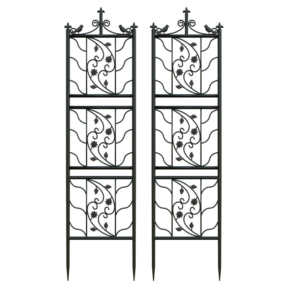 Metal Garden Trellis Tall Plant Climbing Lattice Fence for Vegetables and Flowers