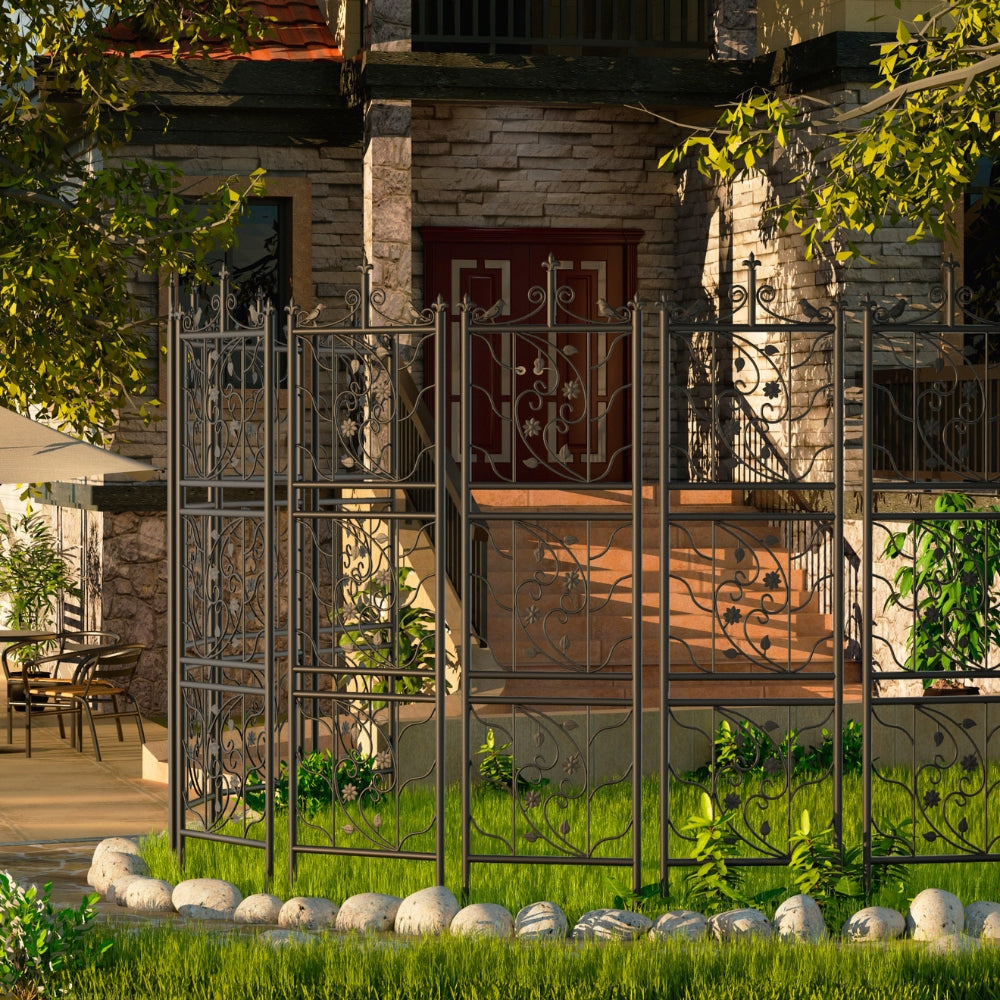 Metal Garden Trellis Tall Plant Climbing Lattice Fence for Vegetables and Flowers